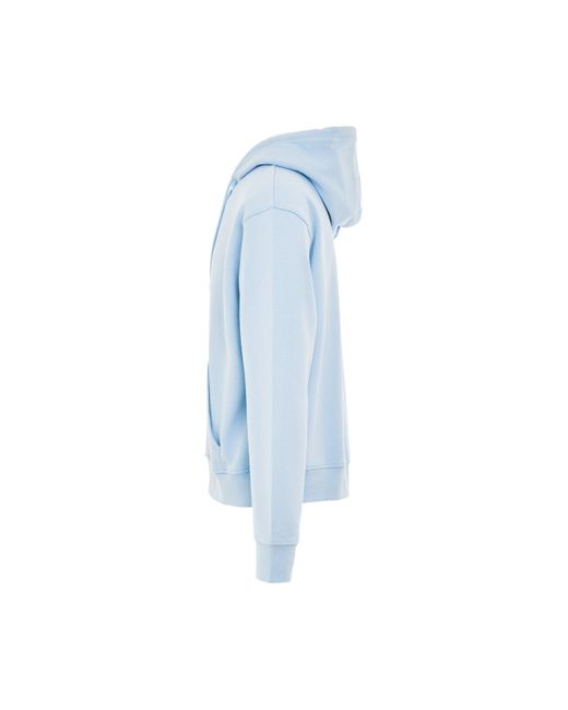 Jacquemus Blue 'Brode Embroidered Logo Hoodie, Long Sleeves, Light, 100% Cotton, Size: Small for men