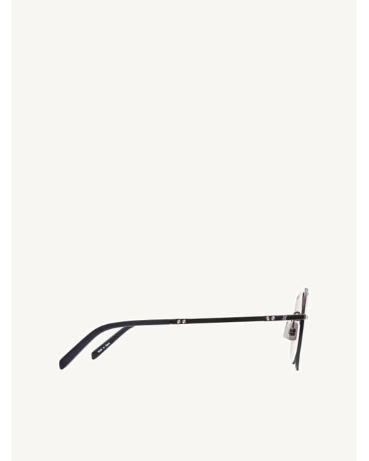 Hublot Gray Matte Aviator Sunglasses With Solid Smoke Lens for men
