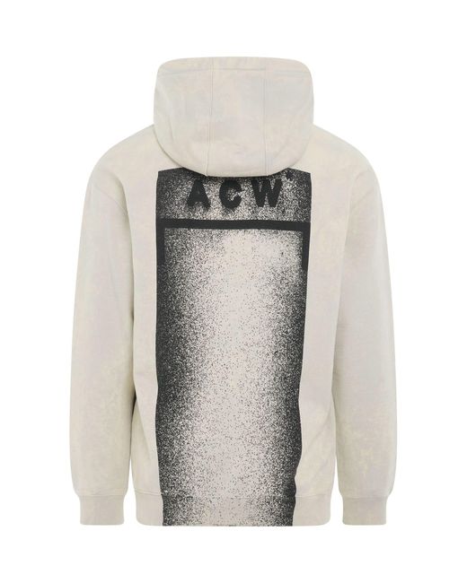 A_COLD_WALL* White Bouchards Photographic Print Hoodie, Long Sleeves, 100% Cotton, Size: Large for men