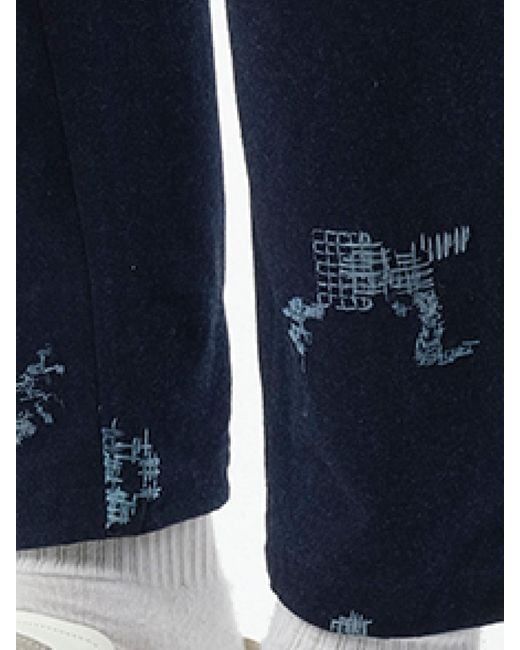 McQueen Blue Emb Sweatpants for men