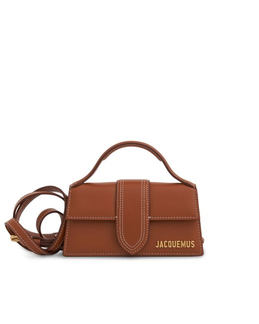 Jacquemus Brown Le Bambino Mini Leather Bag, Light, 100% Cotton