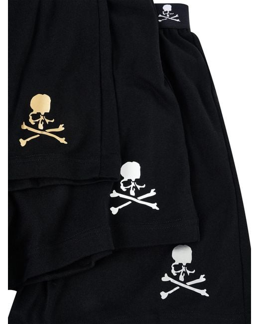 Mastermind Japan Black Cotton Trunks, 100% Cotton, Size: Medium for men
