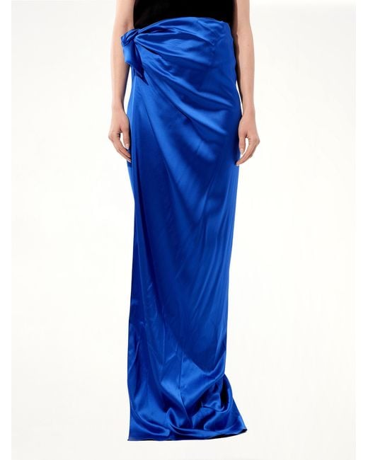 Balenciaga Blue Wrap Skirt