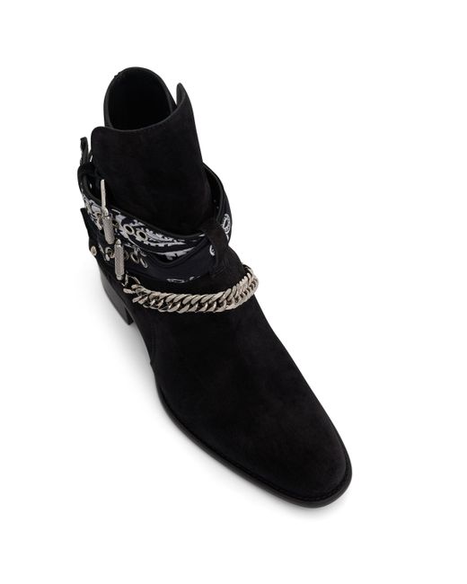 Amiri Black Bandana Boots, , 100% Suede for men