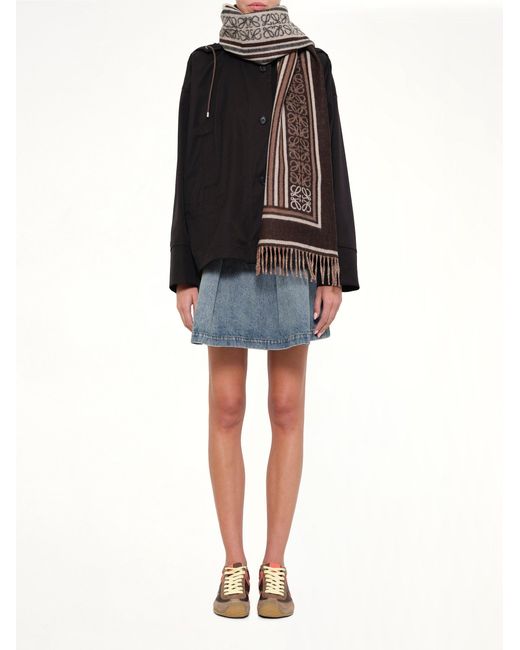 Loewe Black Wool Scarf