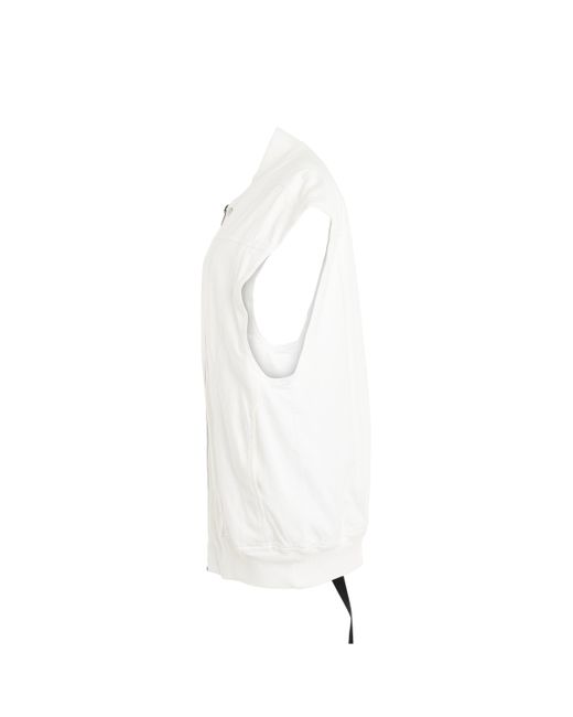Rick Owens White Jumbo Flight Vest, , 100% Cotton