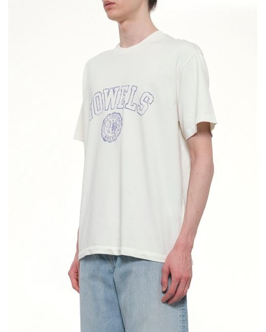 vowels Gray Faded Collegiate T-Shirt for men