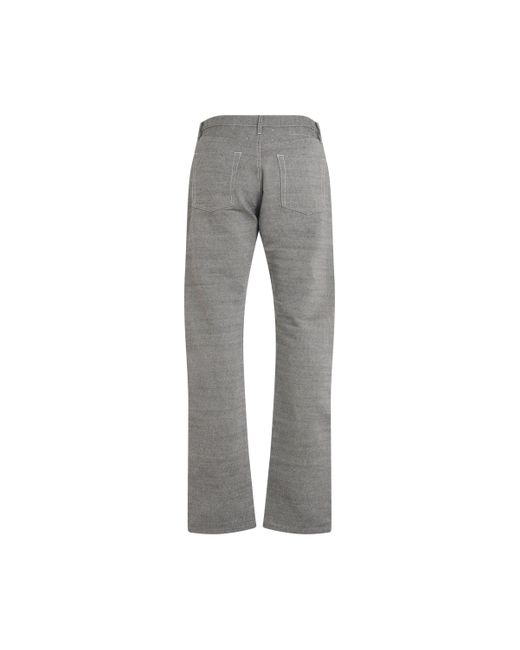 Maison Margiela Gray Regular And Straight Pants, , 100% Cotton for men