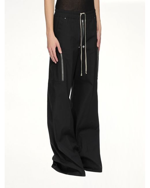 Rick Owens Black Cotton Twill Heizer Belas for men