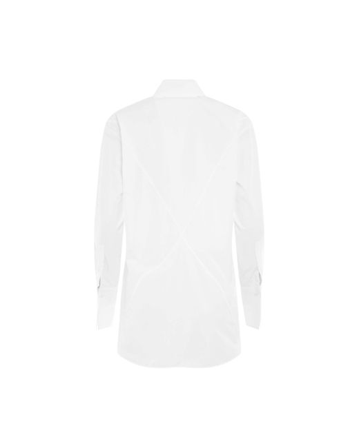 Loewe White Puzzle Fold Shirt, Long Sleeves, Optic, 100% Cotton