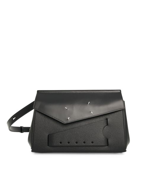 Maison Margiela Black Snatched Leather Tote Bag, , 100% Grained Leather