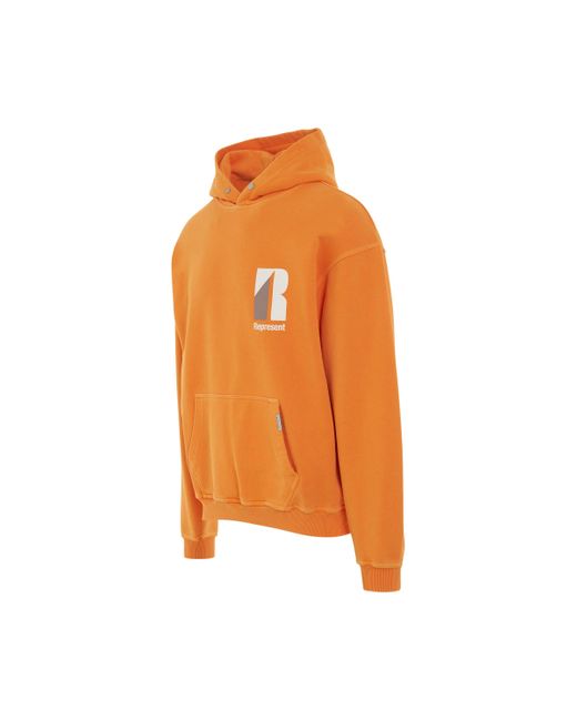 Neon orange store hoodie mens