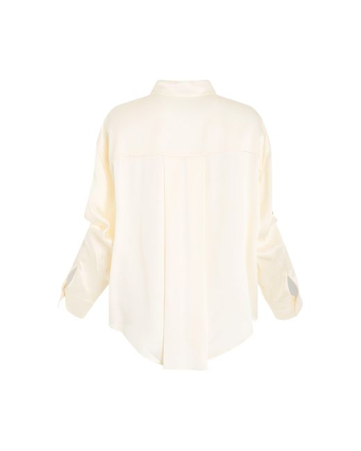 Loewe White Chain Shirt, Long Sleeves, , 100% Silk