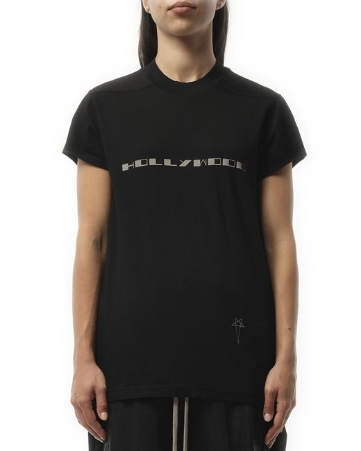 Rick Owens Black Hollywood Small Level T, 100% Cotton, Size: Medium