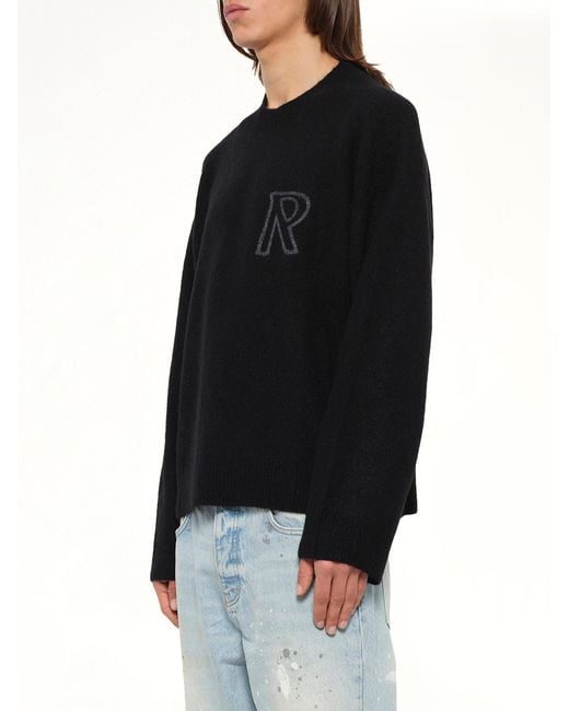 Represent Black Logo Knit Sweater for men