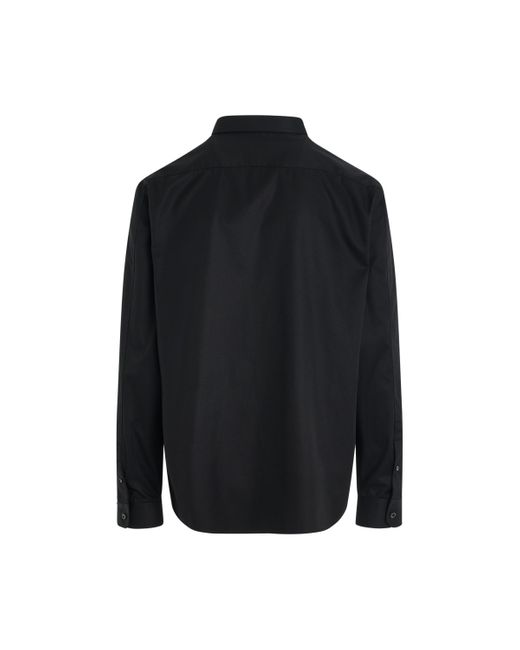 Loewe Black Anagram Logo Embroidered Shirt, , 100% Cotton for men