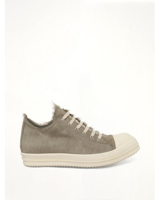 Rick Owens Brown Pony Low Sneaks for men