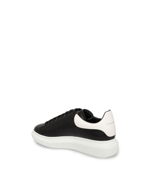 Alexander McQueen Black Larry Oversized Sneakers, 100% Calfskin Leather for men