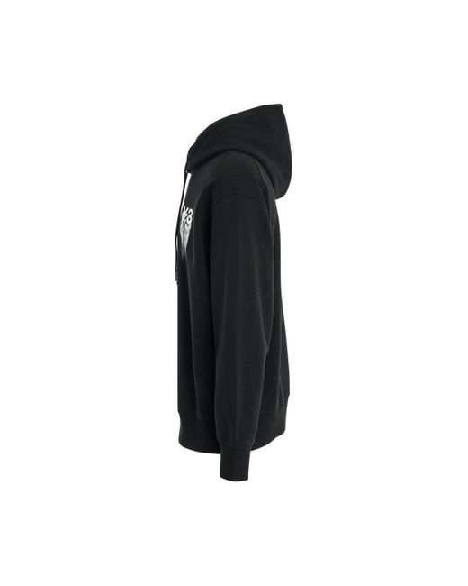 Y-3 Black Blurry Logo Hoodie, Long Sleeves, , 100% Organic Cotton, Size: Large for men