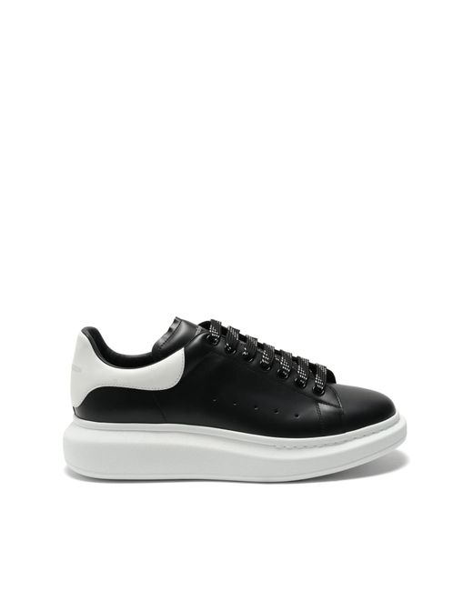 Alexander McQueen Black Larry Oversized Sneakers, 100% Calfskin Leather for men