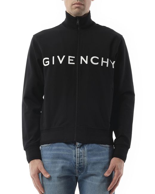 Givenchy Black Dove Tracksuit Zip Through Sweatshirt, 100% Cotton, Size: Small for men