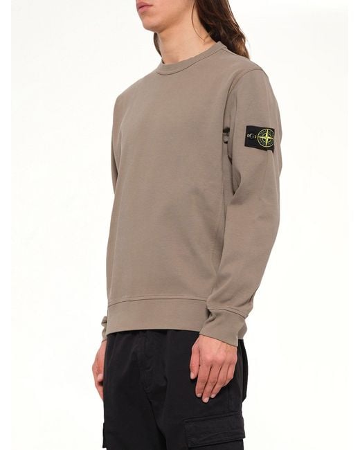Stone Island Gray 6100017 Organic Cotton Sweatshirt for men