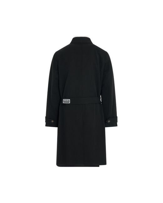 KENZO Black Kimono Coat, Long Sleeves, , 100% Cotton for men