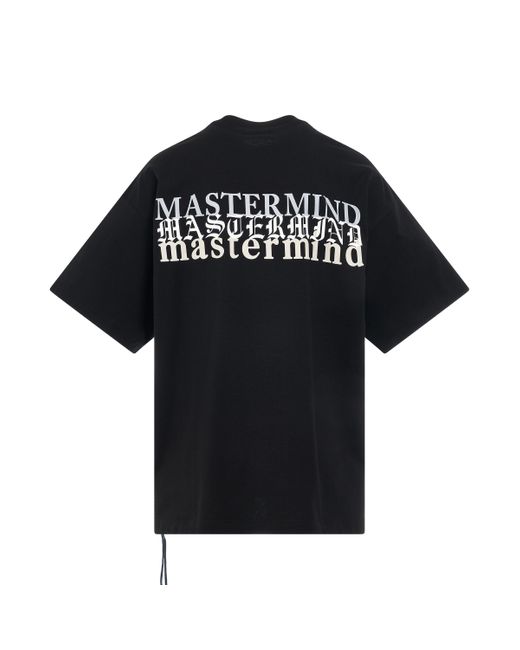 Mastermind Japan Black Triple Skull Logo T-Shirt, Short Sleeves, , 100% Cotton, Size: Large for men