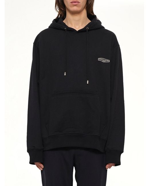 Wooyoungmi Black New Logo Hoodies for men