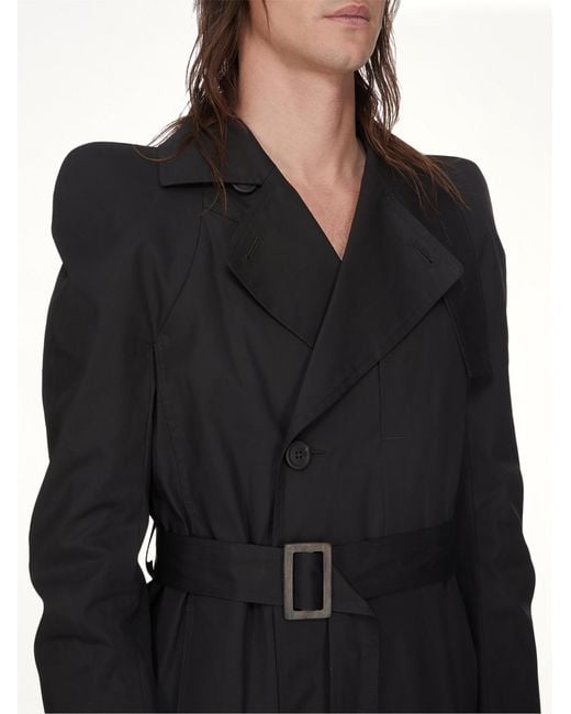 Rick Owens Black Temple Trench for men