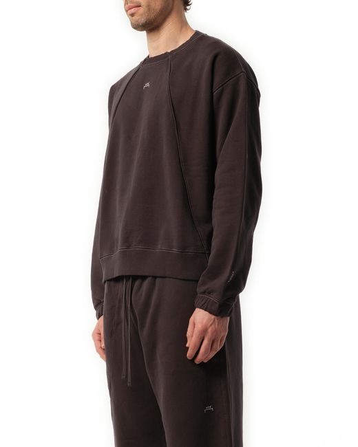 A_COLD_WALL* Black Millbank Crewneck Sweater, Long Sleeves, 100% Cotton, Size: Large for men