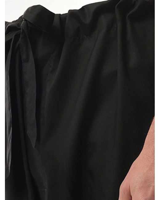 Maison Margiela Black Silk Popeline Pants for men