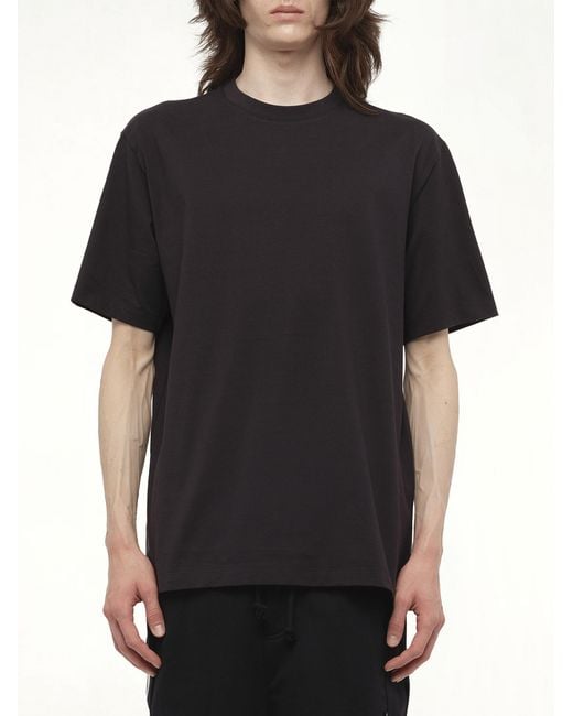 Y-3 Black Short Sleeve T-Shirt for men