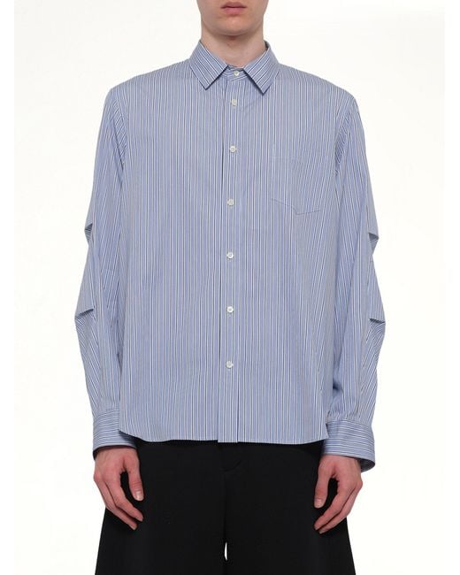 Sacai Blue Poplin Shirt for men