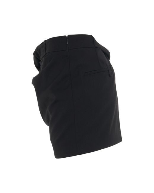 Jacquemus Black Bahia Twist Mini Skirt, , 100% Virgin Wool