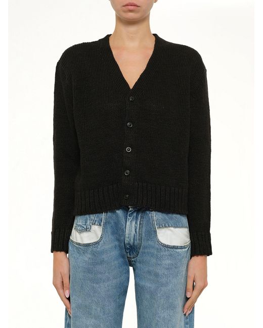 Maison Margiela Black Hemp Cardigan