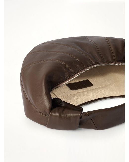 Lemaire Brown Mini Fortune Croissant Soft Nappa Leather Bag
