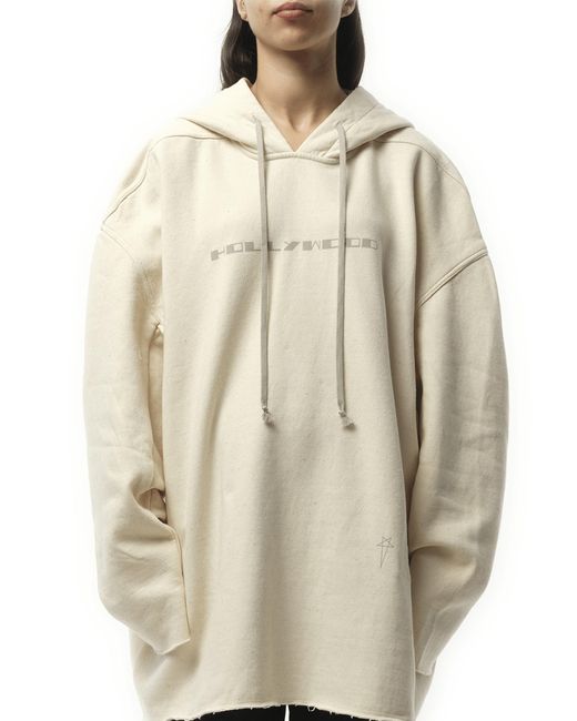 Rick Owens Natural Hollywood Peter Hoodie, 100% Cotton