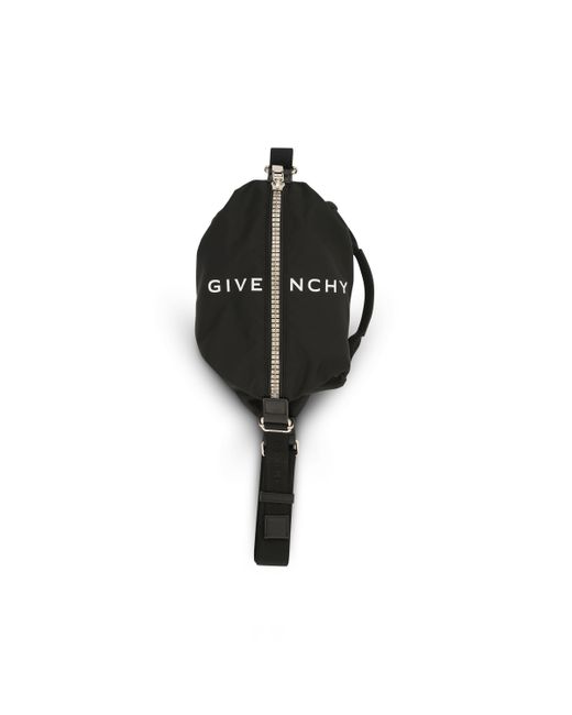 Givenchy Black G Zip Bumbag In Nylon for men