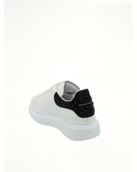 McQueen White Larry Oversized Heel Sneaker