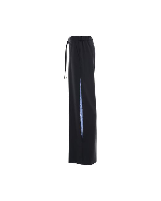 Loewe Blue Cut Out Trousers, Dark, 100% Cotton, Size: Medium