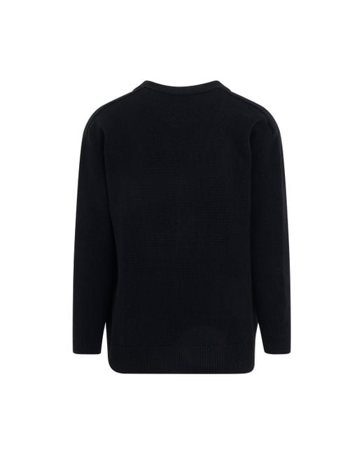 Alexander McQueen Black Slashed Oversized Cardigan, Long Sleeves, , 100% Wool, Size: Medium for men