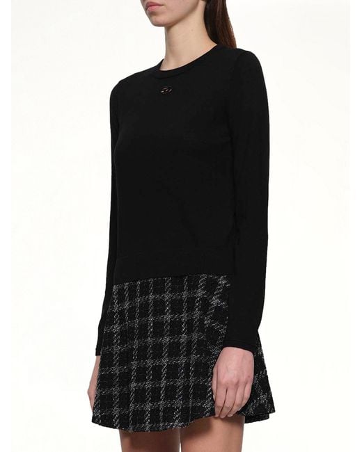 DIESEL Black M-Alinesa Knit Sweater
