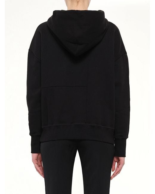 McQueen Black Skull Rose Embellished Hoodie