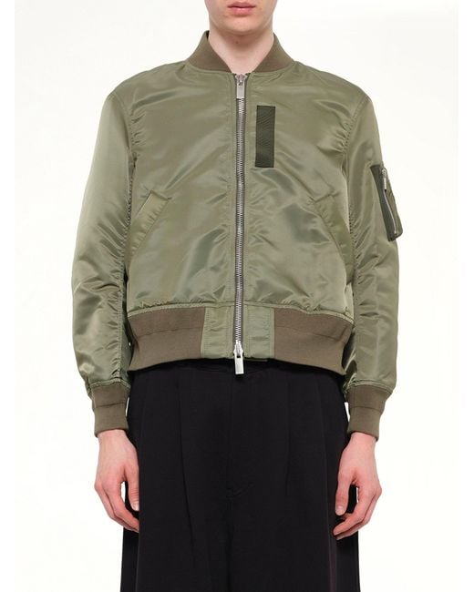 Sacai Gray Classic Nylon Twill Blouson for men