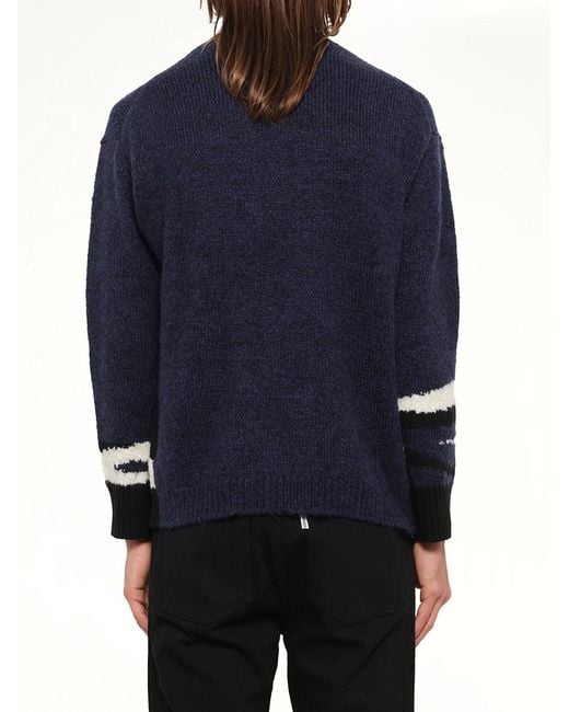 KENZO Blue Tiger Head Knit for men