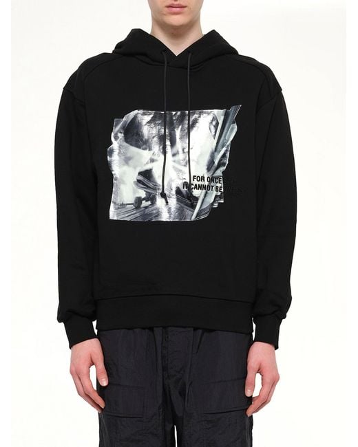 Juun.J Black Hoodie for men