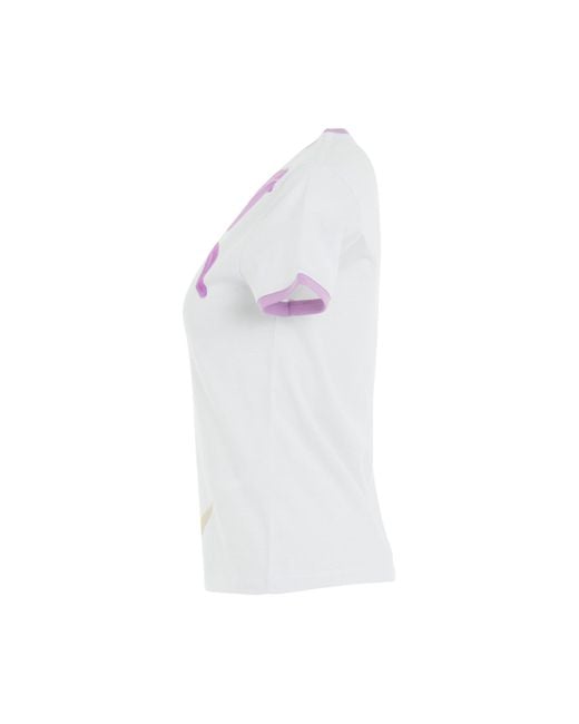Loewe White Maruja Mallo Floral-pattern Stretch-cotton T-shirt