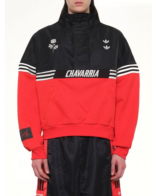 Willy Chavarria Red Adidas X Chavarria Gomez Half Zip for men