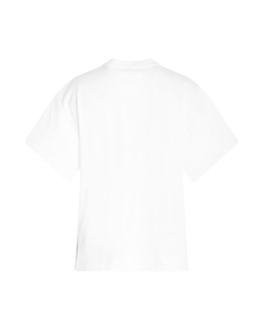 Sacai White S Cotton Jersey T-Shirt, Short Sleeves, , 100% Cotton